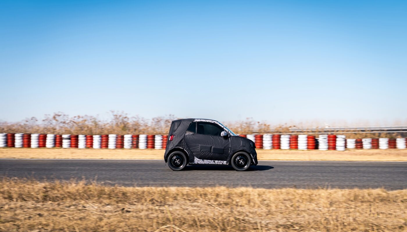 Getarnt als smart fortwo 453: Der smart #2 zeigt klare Proportionen